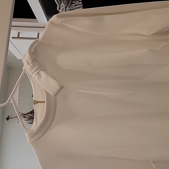 NWT Calvin Klein White Bow Dress - Picture 2 of 10